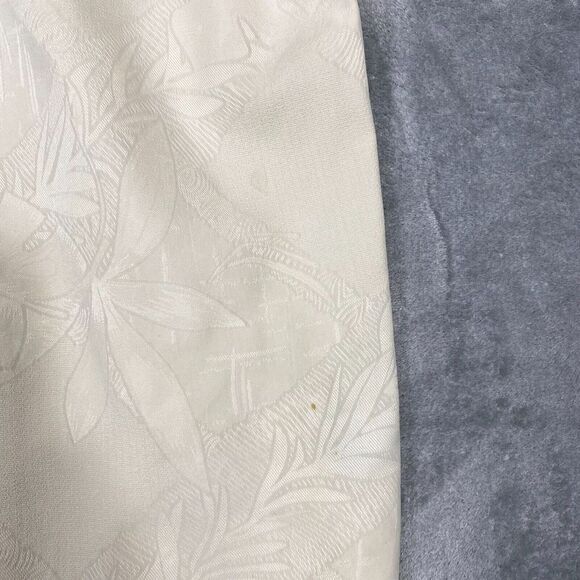 Tommy Bahama Shirt Mens Large L Ivory Hawaiian 100% Silk Floral - Picture 6 of 12